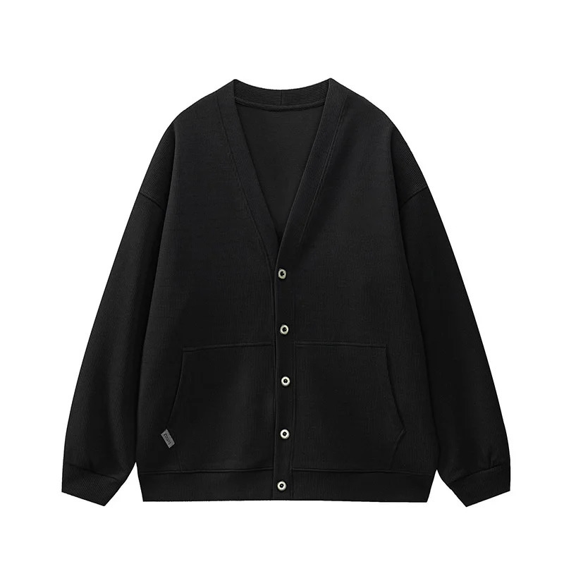 Big 6xl 7xl 8xl 140kg Men Cotton Cardigan Jacket Mens Casual Loose Oversized Coat Button Up Spring Autumn Plussized 241217
