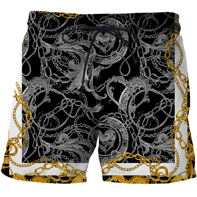 3D Printed Designer Beach Shorts Men's Swim Pants Casual Surfing Swimsuit Children's Board Ice