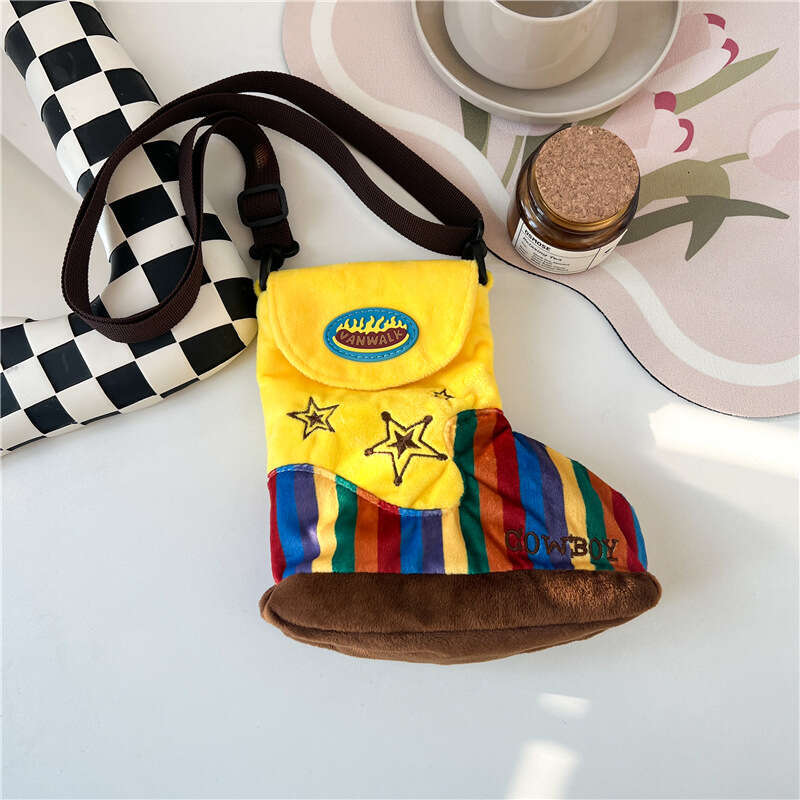 Fury for Women 2024 New Plush Shoes Small Single Shoulder Crossbody Fashionable and Cute Shoe Bag