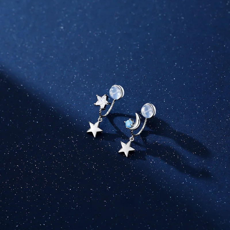 JYJIAYUJY 100% Whole Original Sterling Silver S925 Ear Clip-Ons Earrings Star Drop Fashion Jewelry Gift Daily JYE171 241220