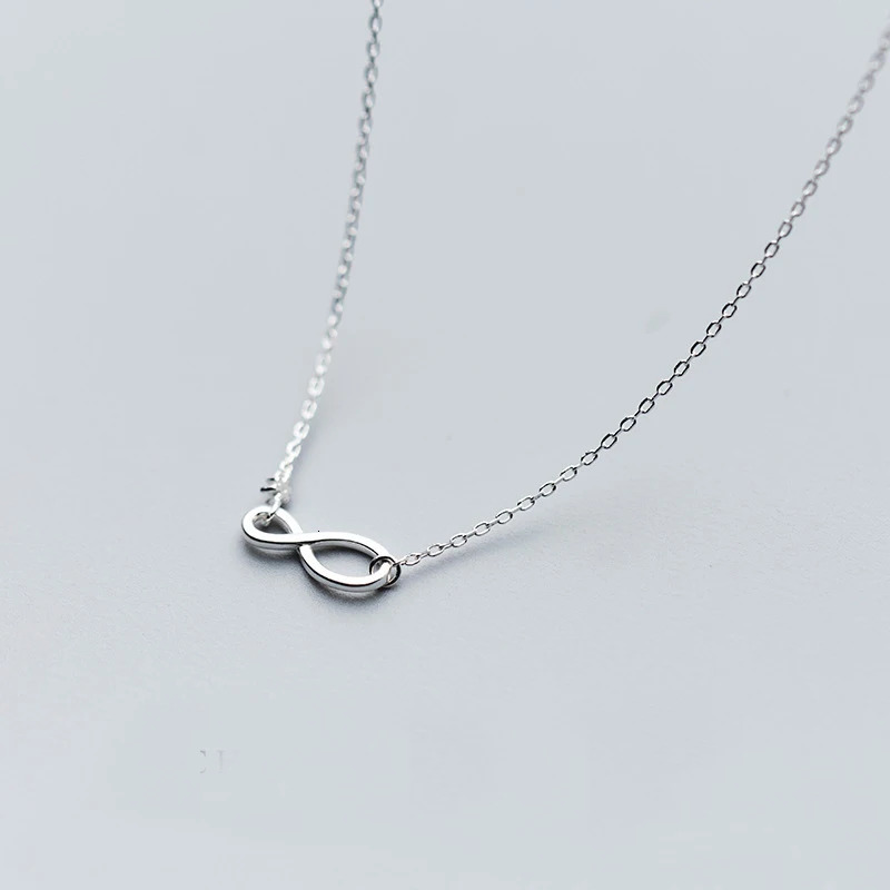 MloveAcc 925 Sterling Silver Fashion Jewelry Friend Forever Infinity Love Pendant Necklaces for Women Gifts Silver Chain 241220