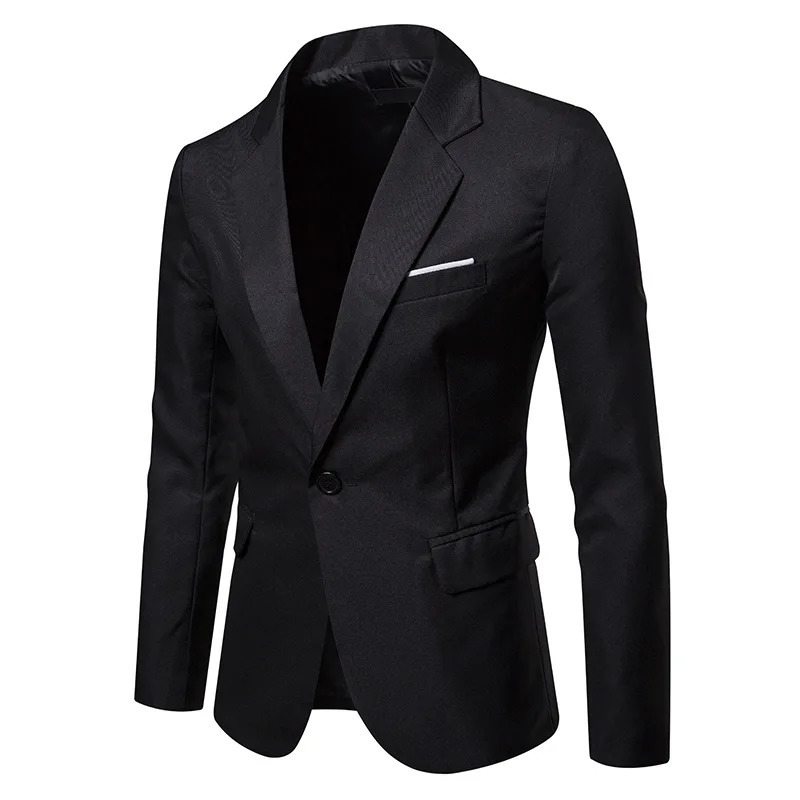 Royal Blue Blazer Men Casual Suit Solid Colour Mens Blazers Jacket Coat XXXL Size Single Button B10 241218