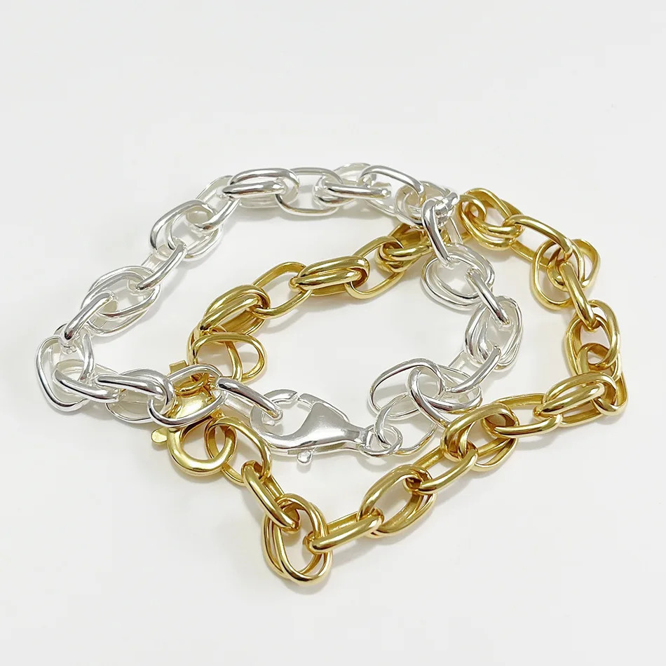 SHANICE S925 Sterling Silver Basic Chain Bracelet For Woman Charm Wedding Engagement Fashion Party Jewelry 241220