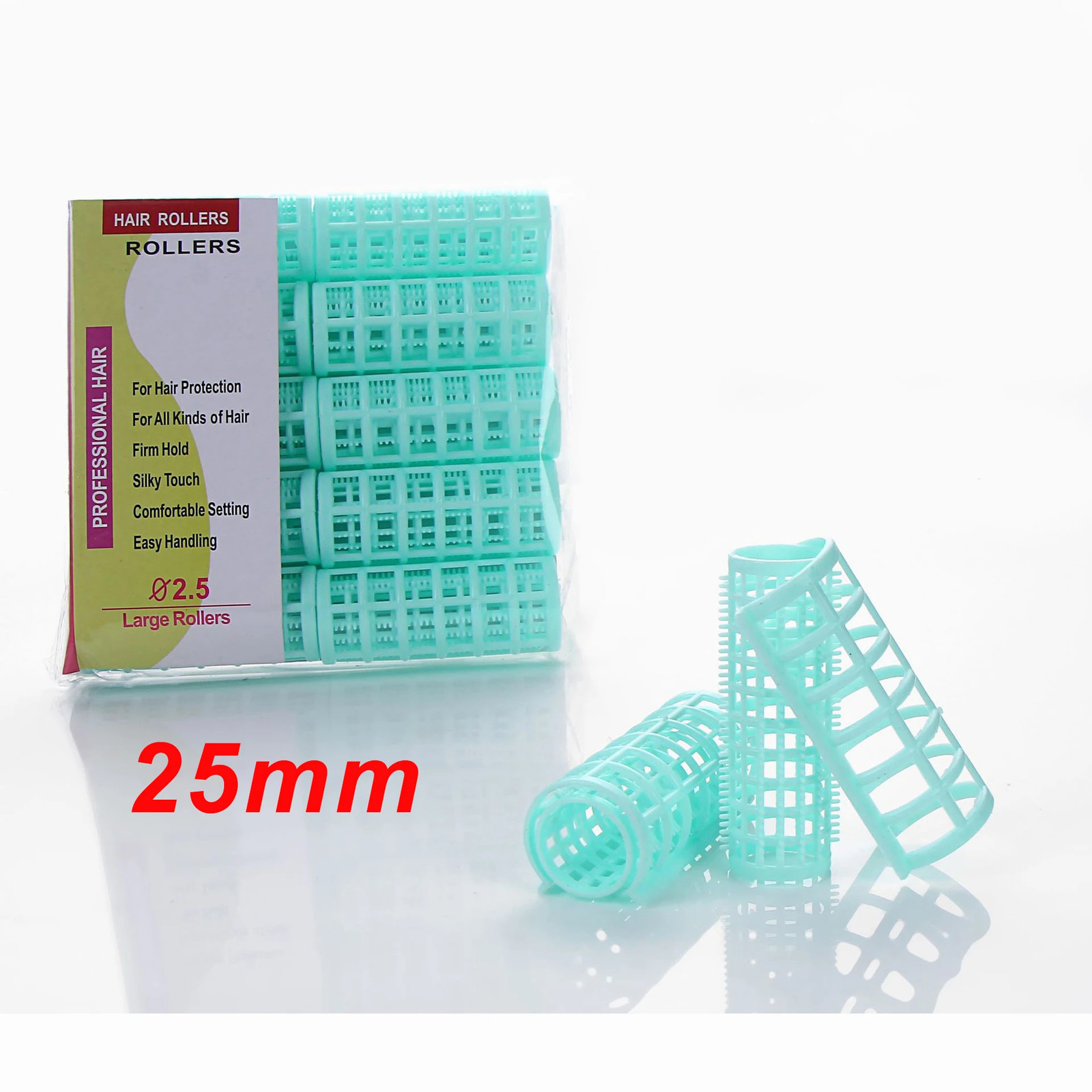 3pack/set 30mm Snap on Hair Rollers Plastic DIY Hair Styling Roller Curlers Clips Air Bang Clamps Curling Perm Rods Barber 1503 241220