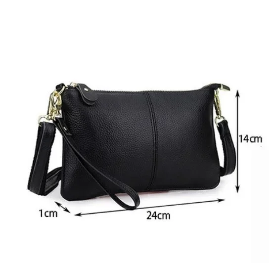 Women Genuine Leather Day Clutches Candy Color Shoulder Bag Women's Fashion Crossbody Bags Small ladies hand bags Clutch bolsos