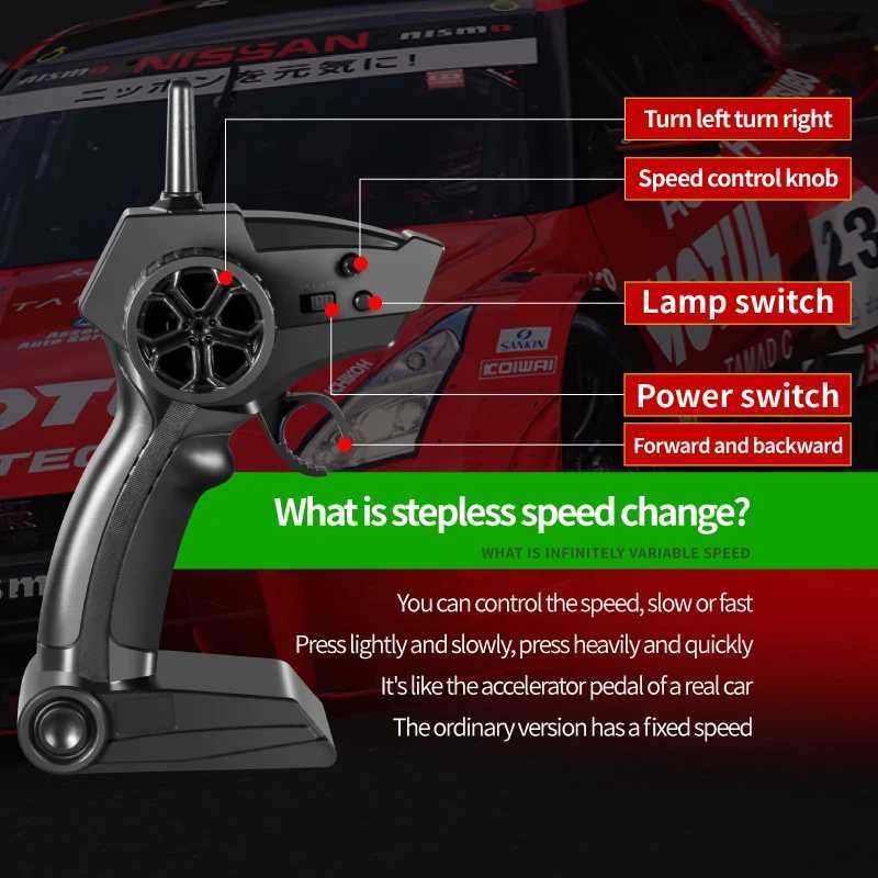 KBDFA New Half-scale Four-wheel Drive Remote Control Car 4*4 Drive 30km High Speed Drift 2.4G CVT RC Car Toy Boy Toys GiftsXJ241221
