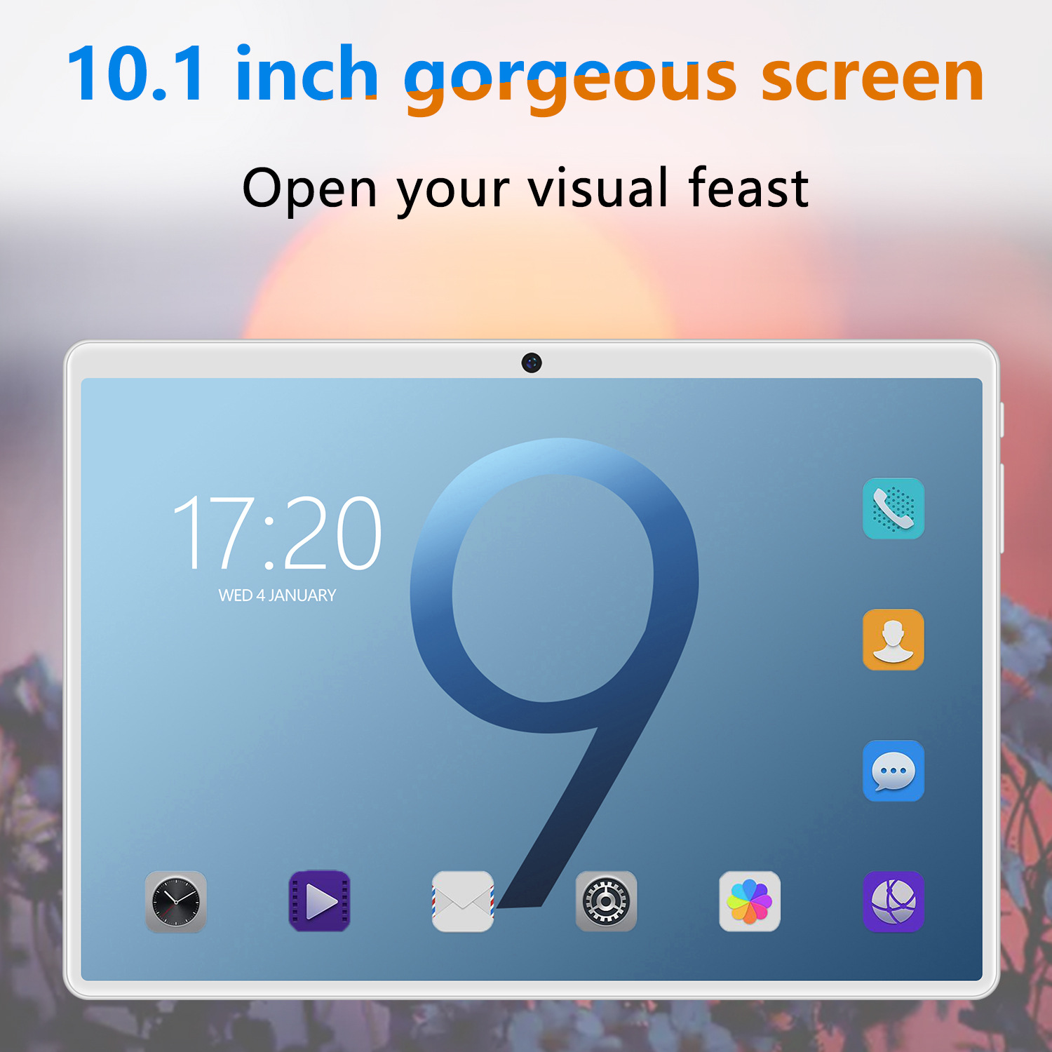 10.1 Inch Android 8.1 Tablet PC Computer Real 4G 2GB RAM+16GB Can Change The Fake 6+128G 1.5GHZ ROM 8000mAh Dual Camera WIFI Bluetooth