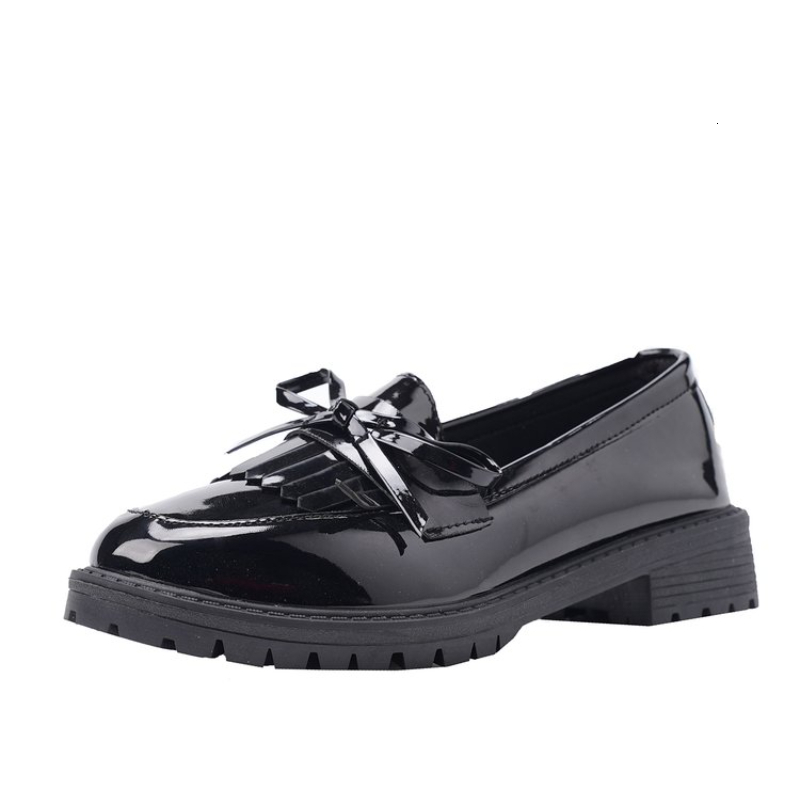 2024 Summer New Fashion Round Toe Retro Solid Color Shoes Daily Casual Shopping Ladies High Heels Atos Mujer