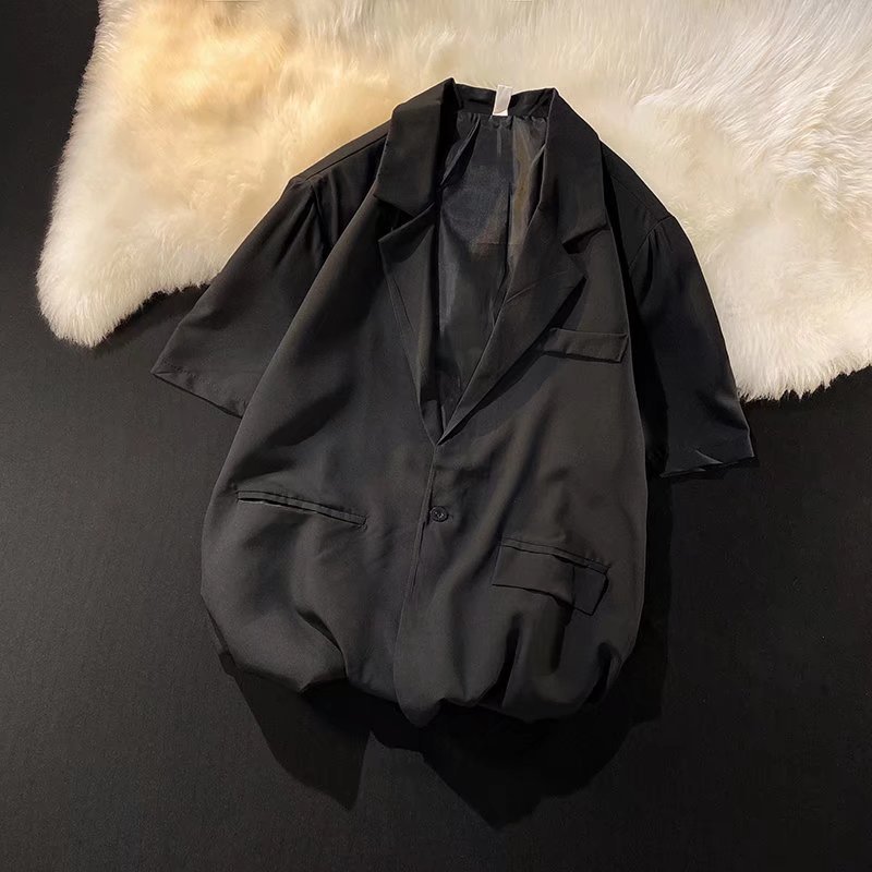 Men's K754 High-End Double-Breasted Suit with Trendy Casual Jacket Detail