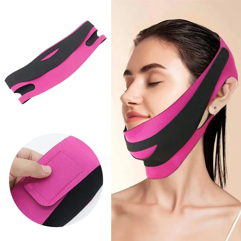 1 piece of elastic slimming belt Vline plastic surgery womens chin and cheek lifting massage skin care tool 241213