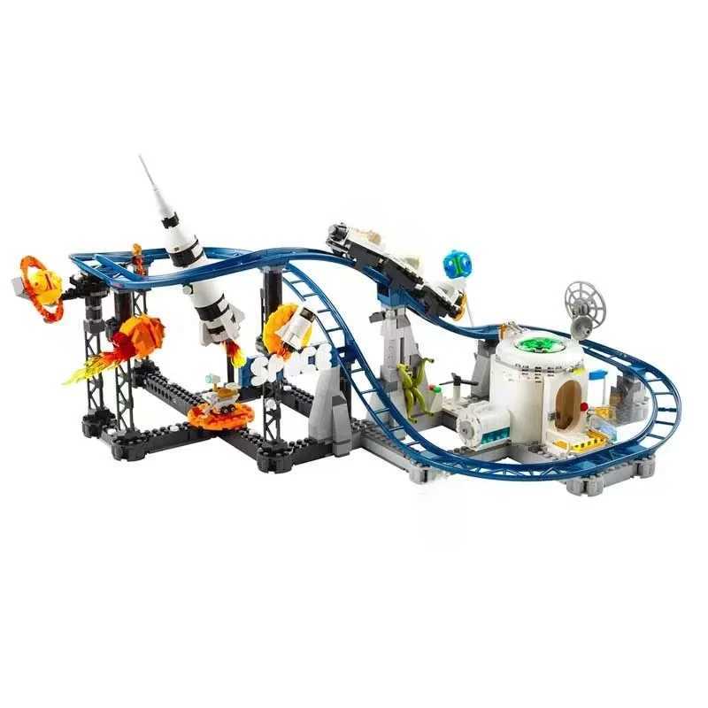 Blocks Educational Blocks Creative 3-in-1 Space Coaster Space Shuttle Boy Building Toys s Gifts S2412211