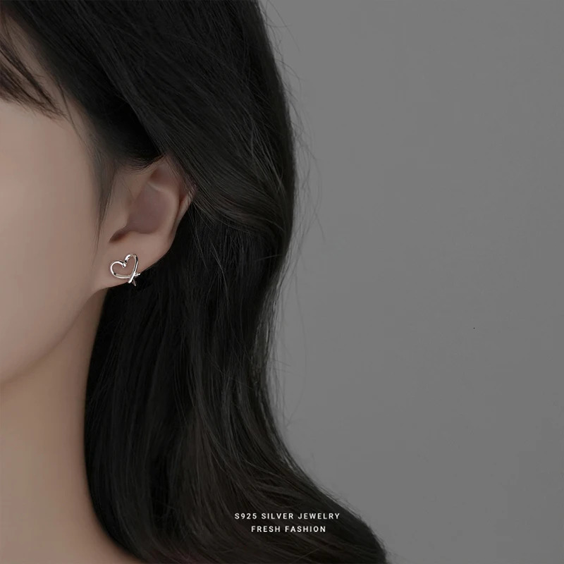 JYJIAYUJY 100% Whole Original Sterling Silver S925 Ear Clip-Ons Earrings Heart Fashion Jewelry Gift Daily Use JYE166 241220