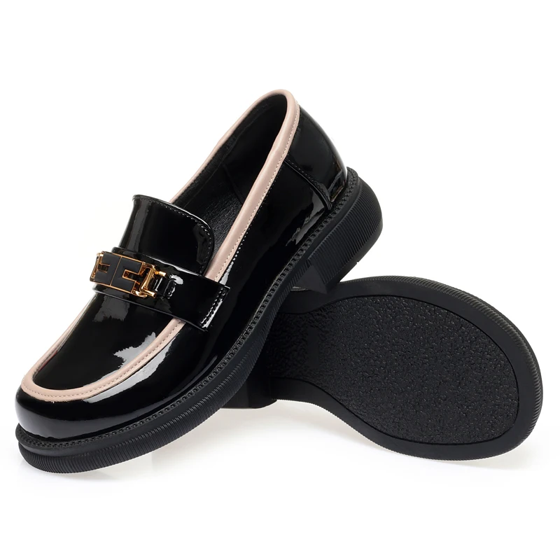AIYUQI Loafers Women Patent Leather Spring Shoes Ladies British Style Platform Ladies Shoes