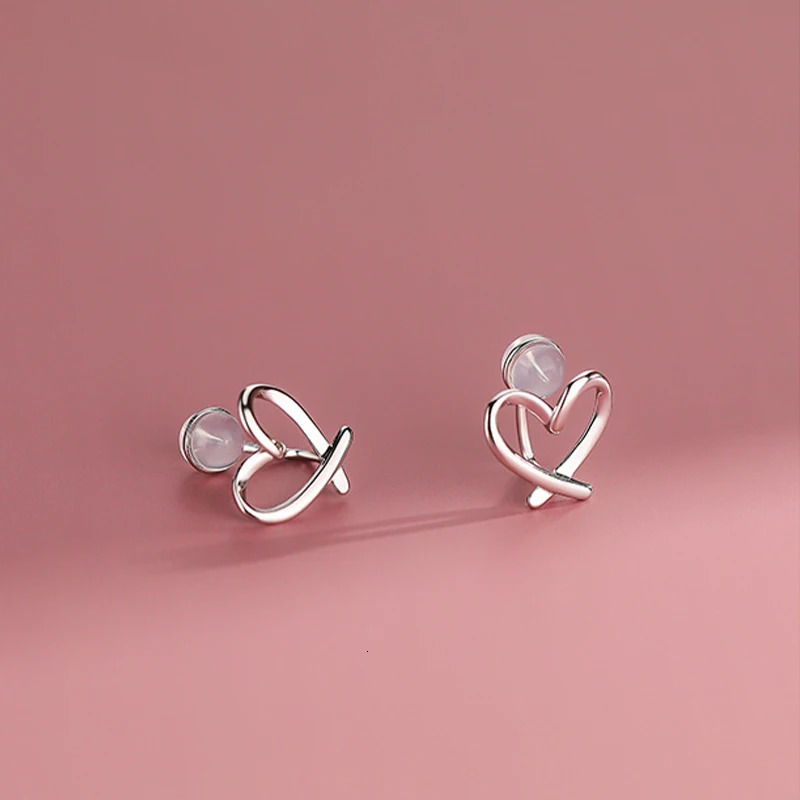 JYJIAYUJY 100% Whole Original Sterling Silver S925 Ear Clip-Ons Earrings Heart Fashion Jewelry Gift Daily Use JYE166 241220