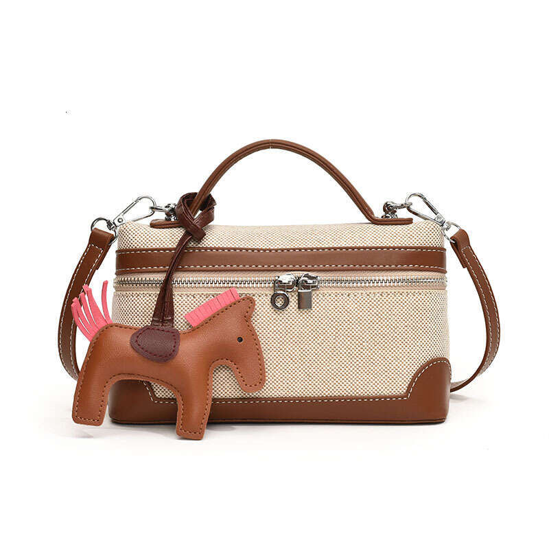 Canvas Box Women's 2024 New and Fashionable Handbag Casual Versatile Crossbody Shoulder Bag