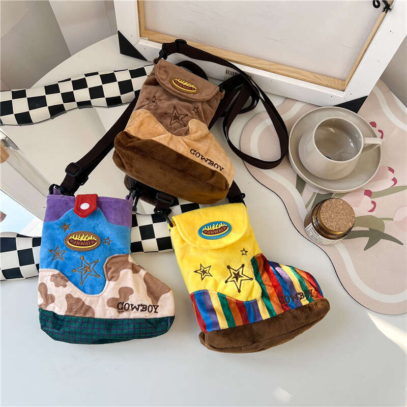 Fury for Women 2024 New Plush Shoes Small Single Shoulder Crossbody Fashionable and Cute Shoe Bag
