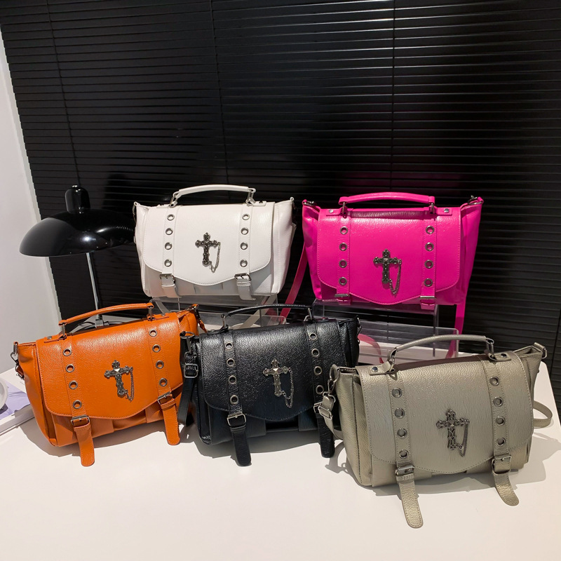 Bag Rivet Handbag Summer Women 2024 Personalized Heavy Industry Cross Small Square Single Shoulder Crossbody Bag
