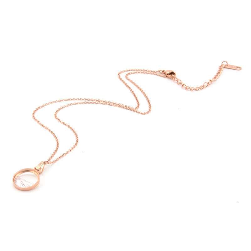 fashion new jewelry wang qingshui circle titanium steel necklace tiktok net red same style