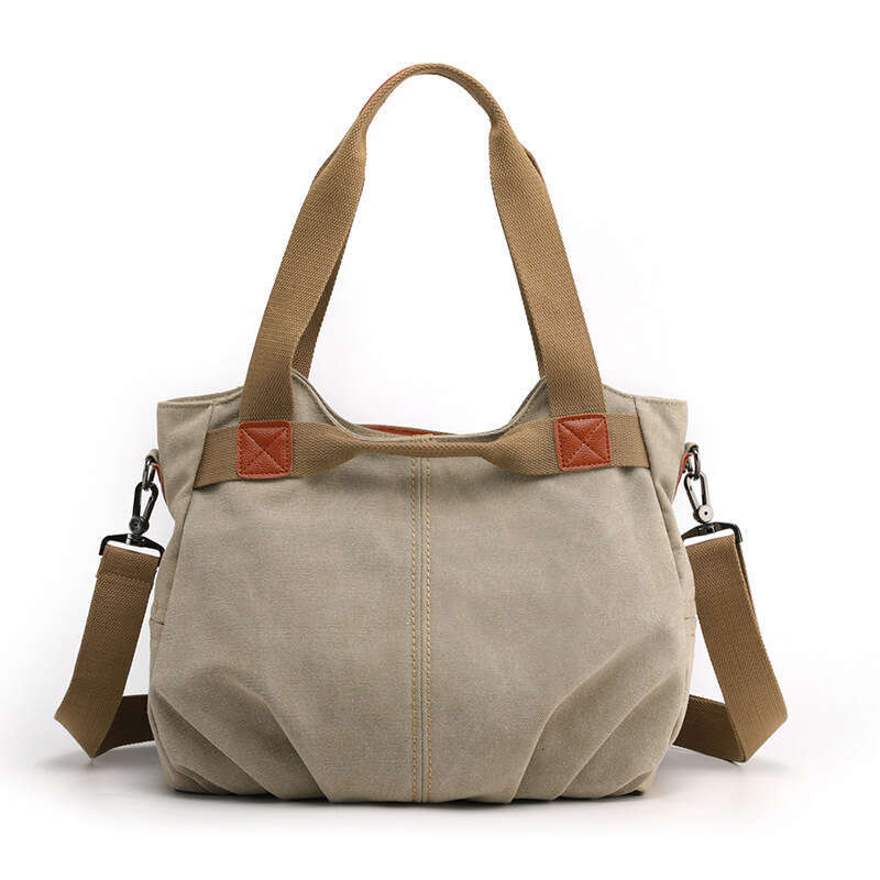 2019 Trendy Single Shoulder Crossbody Large Capacity Fashion Handbag Simple and Versatile Canvas Women's Bag