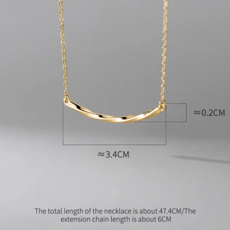 WANTME 925 Sterling Silver Choker Twist Necklace for Women Fashion Elegant Charms Geometric Korean Chain Jewelry Accessories 241220