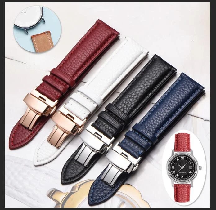 Genuine Leather Watch Band Women for Watch Strap Men Watchband Accessories 241220