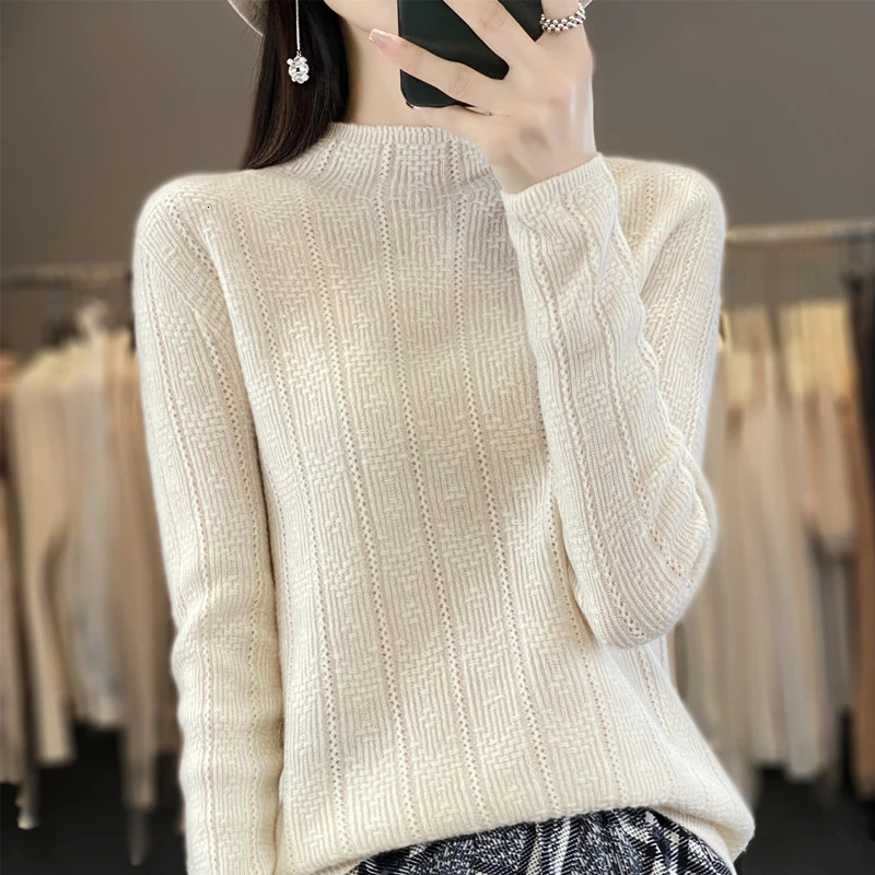 Fashion Autumn Winter Cashmere Sweater Women Knitted Sweater Female Cashmere Sweater Women 241217