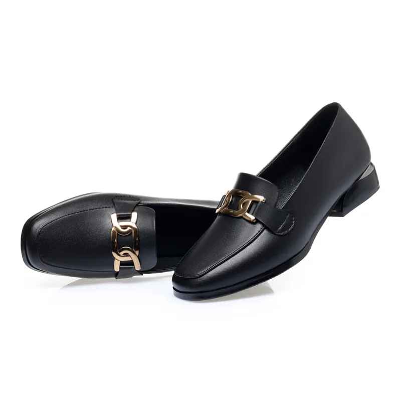 AIYUQI Women's Shoes Spring Women's Mid-heel Shoes Comfortable Work Mom Casual Square Head Ladies Shoes