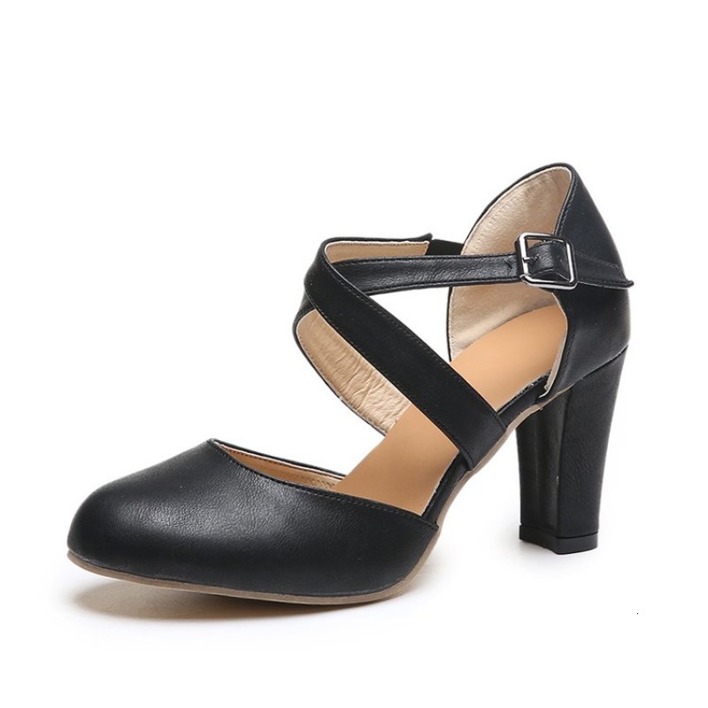 2023 New Roma For Women Retro Sandals High Heel Ankle Summer Belt Buckle Pumps Casual Women's Shoes Size 43