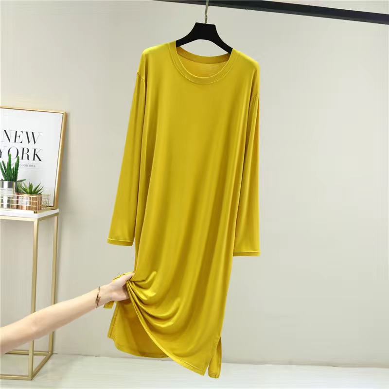 Casual Comfortable Nightshirt Women's Long Sleeve Nightgowns Loose Spring Autumn Night Dress Female Sleepshirt