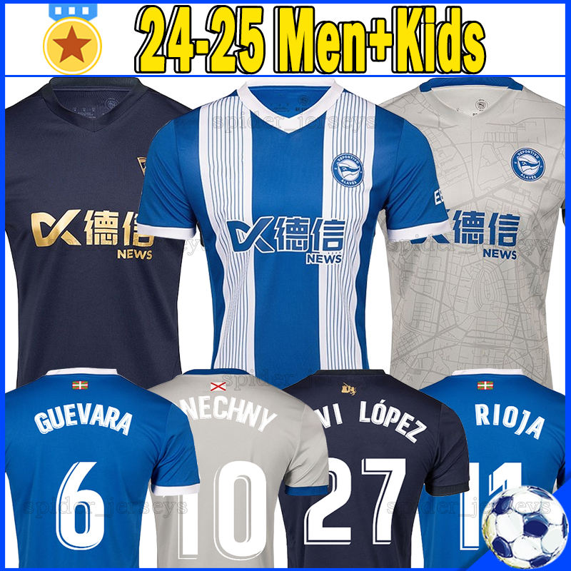 2024 2025 Deportivo Alaves soccer jerseys A. ABQAR camisetas de futbol 24 25 GUEVARA L.RIOJA ALKAIN CONECHNY JAVI LOPEZ BLANCO football shirts Men Uniforms kids kit