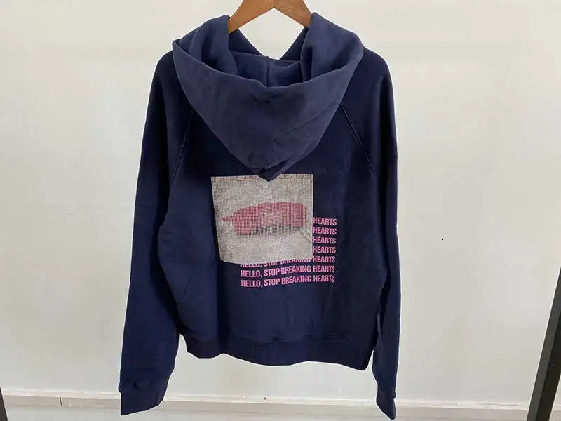 Sweatshirt Photoprint Strass Embellished Cotton Long Sleeve Hooded Sweatshirt Hoodie New Winter Clothes Women