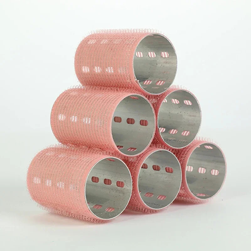 12 pcs/set aluminum foil core nylon hair rollers fast heating big self grip curlers air bang tow self-adhesive curling bar 241220