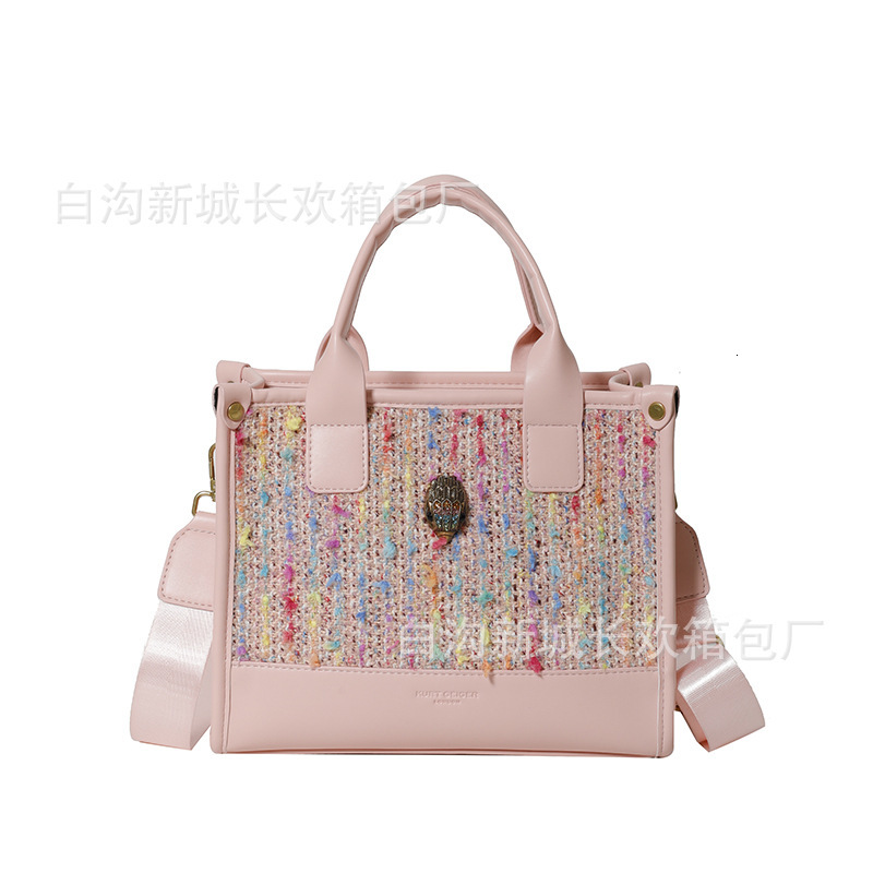 Bag New Autumn And Winter Woolen Large Capacity Hand-Held Tote Bag, Women's Fashionable Single Shoulder Crossbody Bag