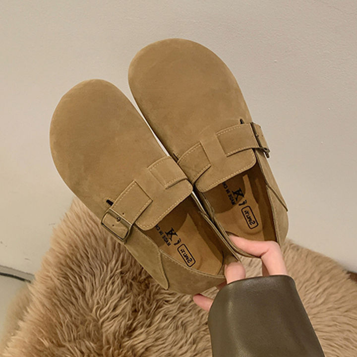 Women's Spring and Autumn 2024 New Fashionable and Comfortable Absolute Son Matte Leather Soft Flat Bottom Non tiring Foot Boken Casual Single Sh