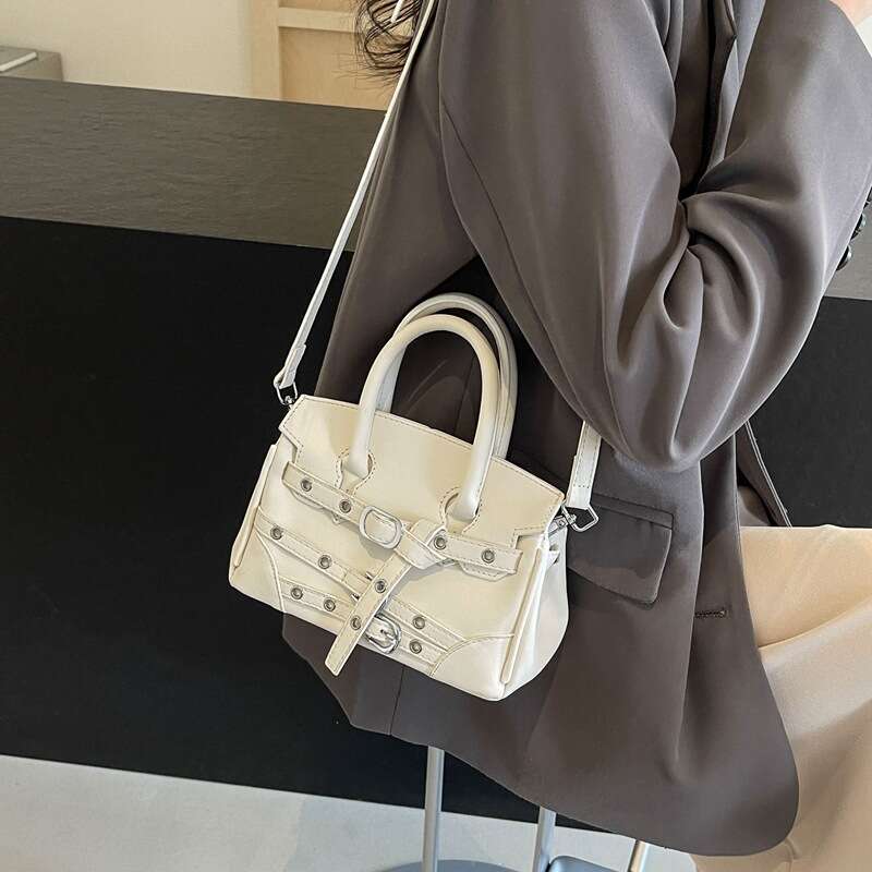 Niche Western Style Design for Women 2024 New Casual Versatile Shoulder with High Quality and Trendy Handheld Kelly Bag