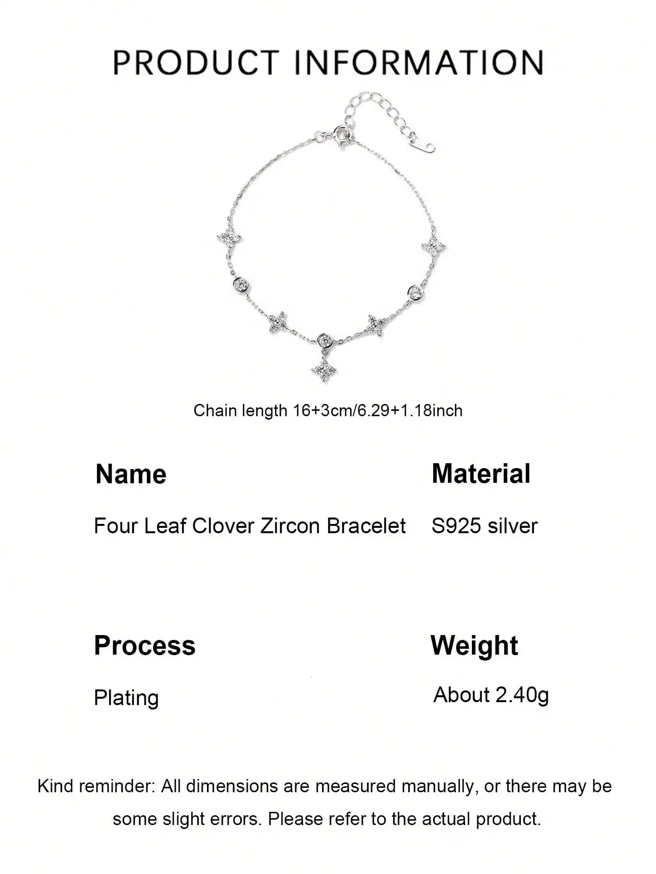 1 Pcs Fashionable And Luxurious Product S925 Sterling Silver Womens Bracelet With a Niche Five Flower Bracelet For 241220