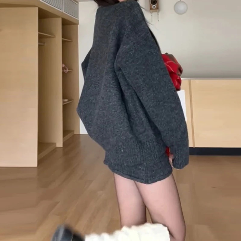 Fall Winter Clothes Women Fall Winter Fashion Suit O Neck Solid Short Sweater Women Set Casual Knitted Dress Set 241220