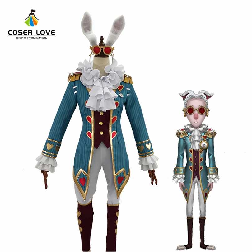 Identity V Lawyer Freddy Riley Mr White Rabbit Cosplay Costume for Halloween Carnival Christmas Convention Outfit