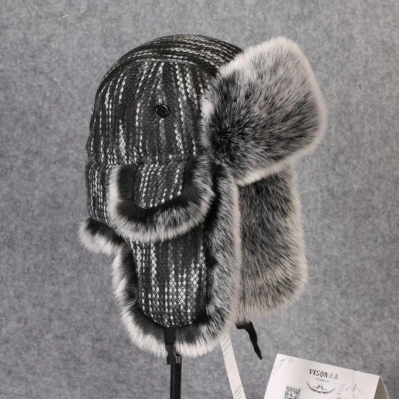 Super warm Autumn Winter Mens Korean Style Trend Lei Feng Hat Winter Ski Hat Earrings Winter Cotton Hat TB3716 241220