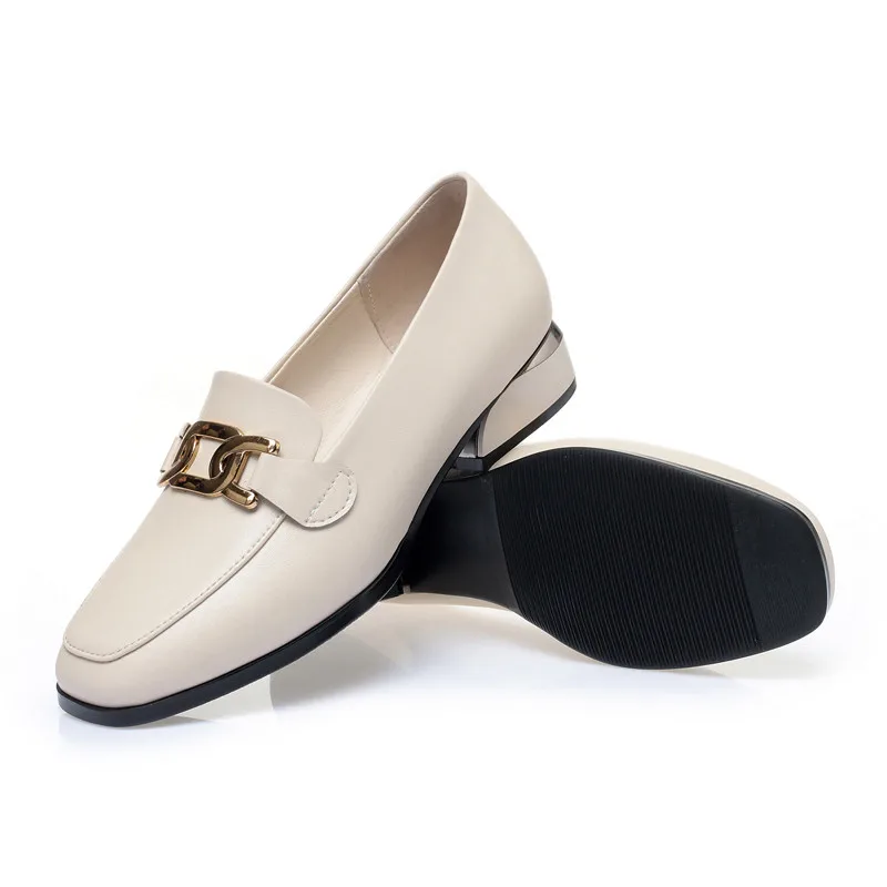 AIYUQI Women's Shoes Spring Women's Mid-heel Shoes Comfortable Work Mom Casual Square Head Ladies Shoes