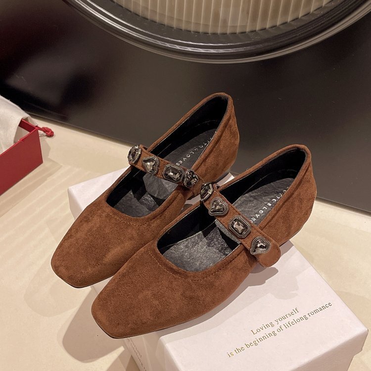 2025 Spring New Single Shoes Women's Fashion Square Head Leopard Pattern One Button Mary Jane Shoes Large Fashion Shoes