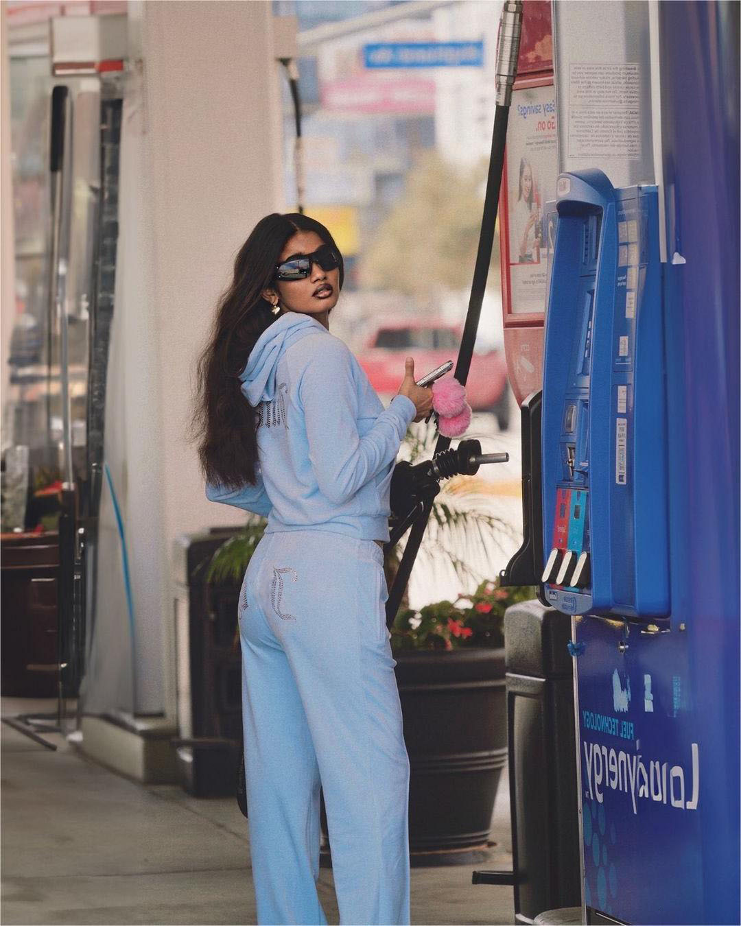 Dia Letter Hoodie Veet Tracksuit 2-Piece Set Rhie Zipper Crop Top+High Waist Jogging Sports Pants 2Pcs Velour Sets