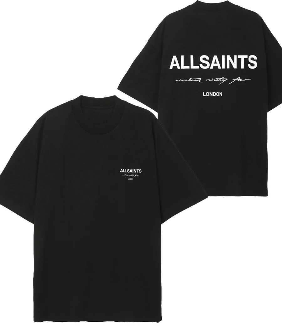 Men&#039;s T-Shirts Trend Brand All Saints Underground Temple Cotton Womens T-shirt Mens Short Slip Couple Casual Loose Haruku Top Ts Y2412201TL1