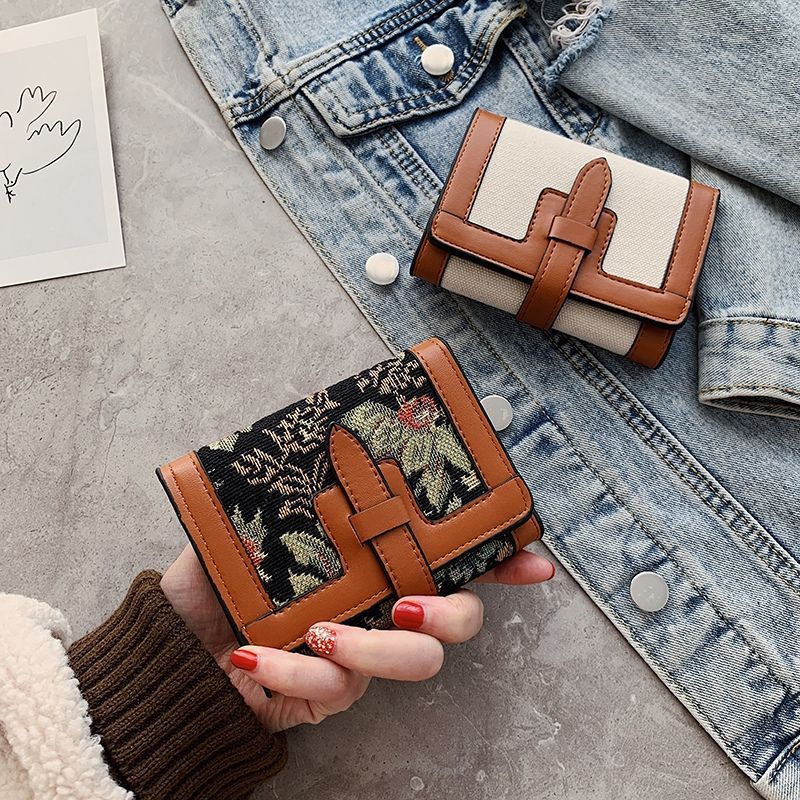 Free shipping 2025 designer Wallets Card square bag wallet canvas Multiple card slots large capacity handbag
