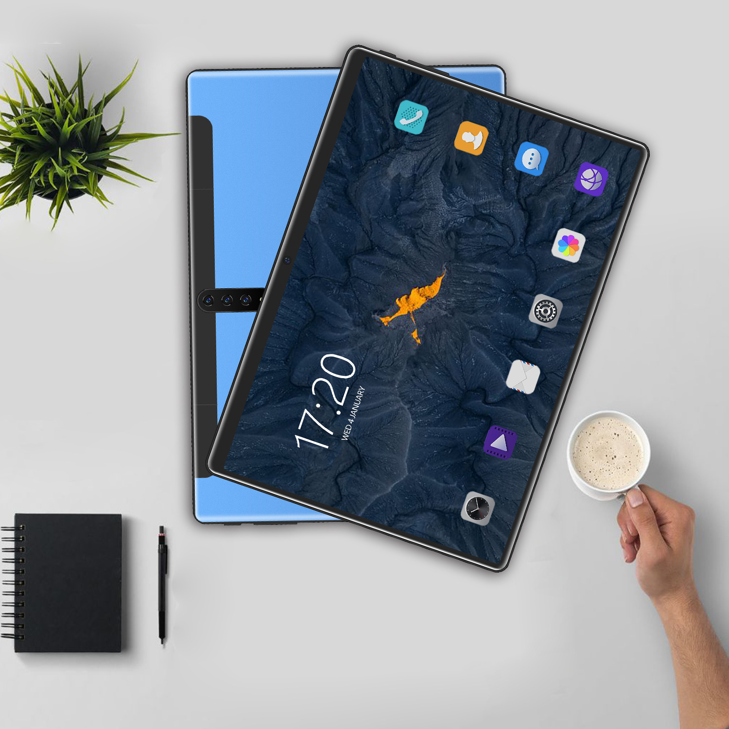 10.1 Inch Android 8.1 Tablet PC Computer Real 4G 2GB RAM+16GB Can Change The Fake 6+128G 1.5GHZ ROM 8000mAh Dual Camera WIFI Bluetooth