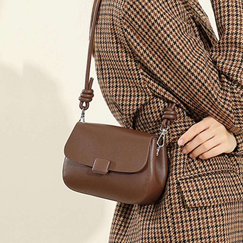 New cowhide leather saddle shoulder women s crossbody bag designer women s handbag and wallet bag