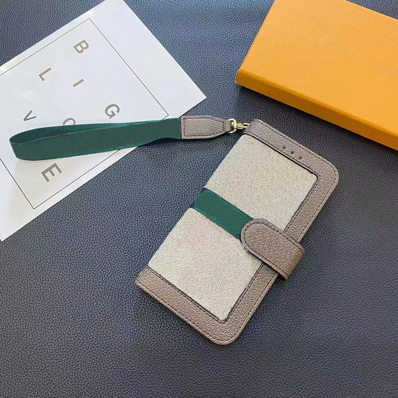 Étui portefeuille à rabat en cuir de luxe pour iPhone 17 16 15 14 13 12 Samsung S25 S24 S23 S22 Dragonne Porte-carte Fermeture magnétique à bouto