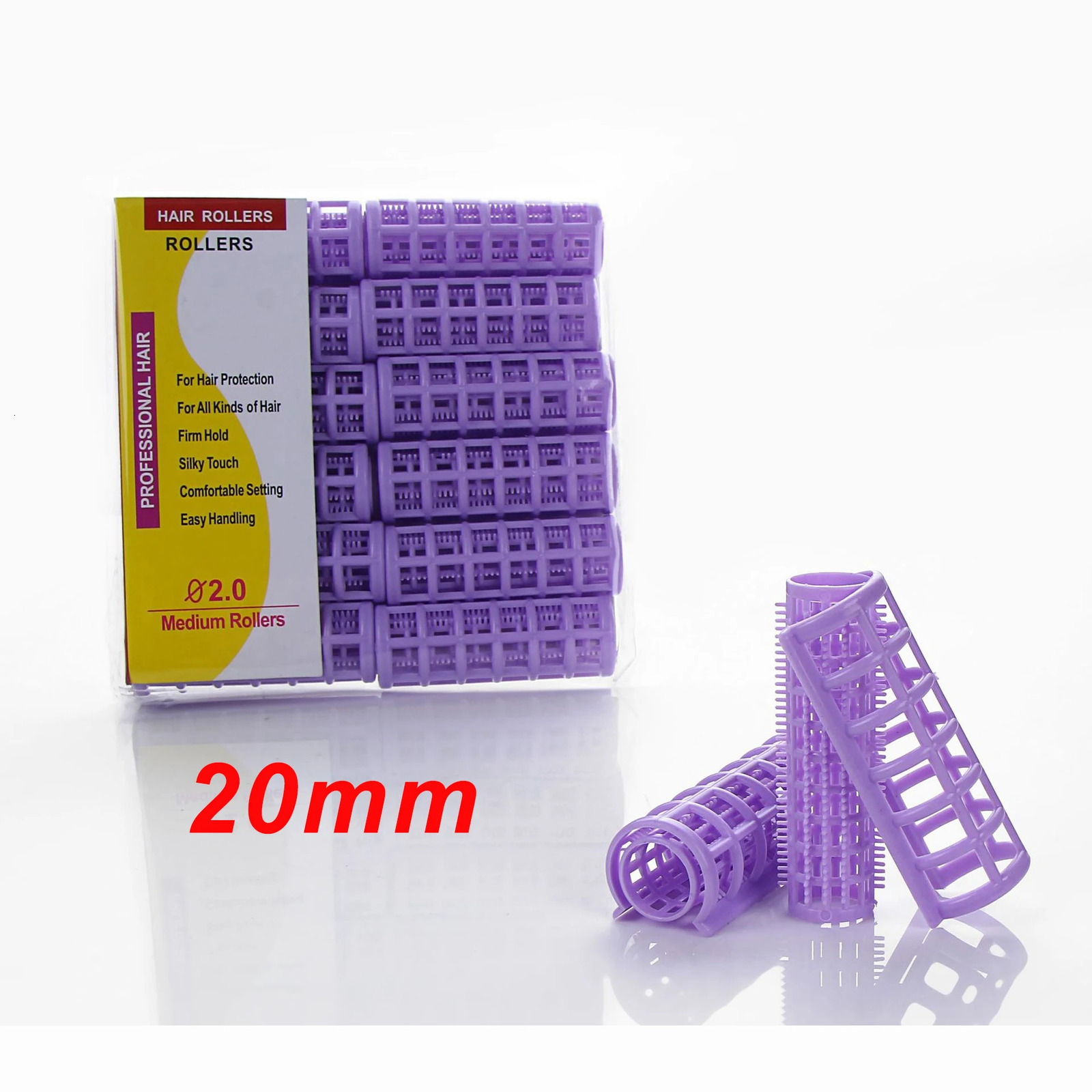 3pack/set 30mm Snap on Hair Rollers Plastic DIY Hair Styling Roller Curlers Clips Air Bang Clamps Curling Perm Rods Barber 1503 241220