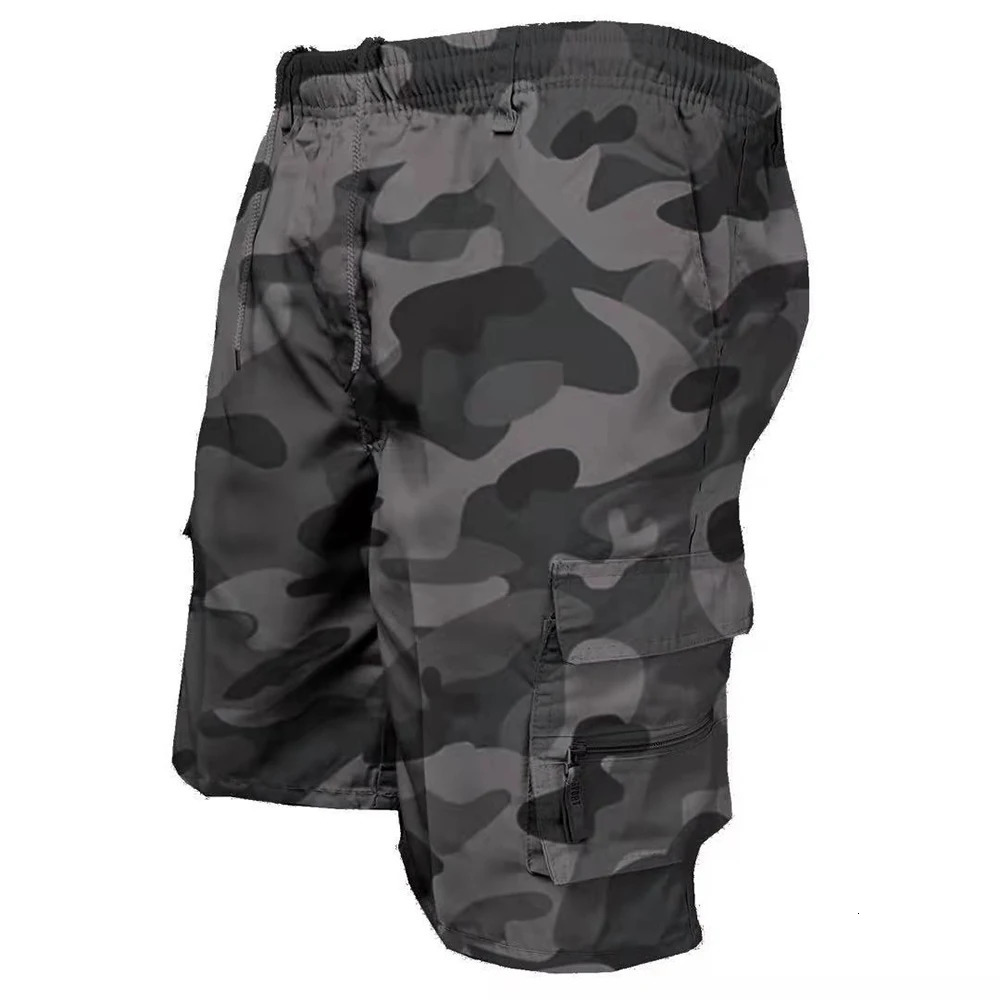 Mens Tactical Cargo Shorts Fashion Pocket Military Shorts Summer Camouflage Jogging Sports Casual Male Work Hiking Short Pants 241217