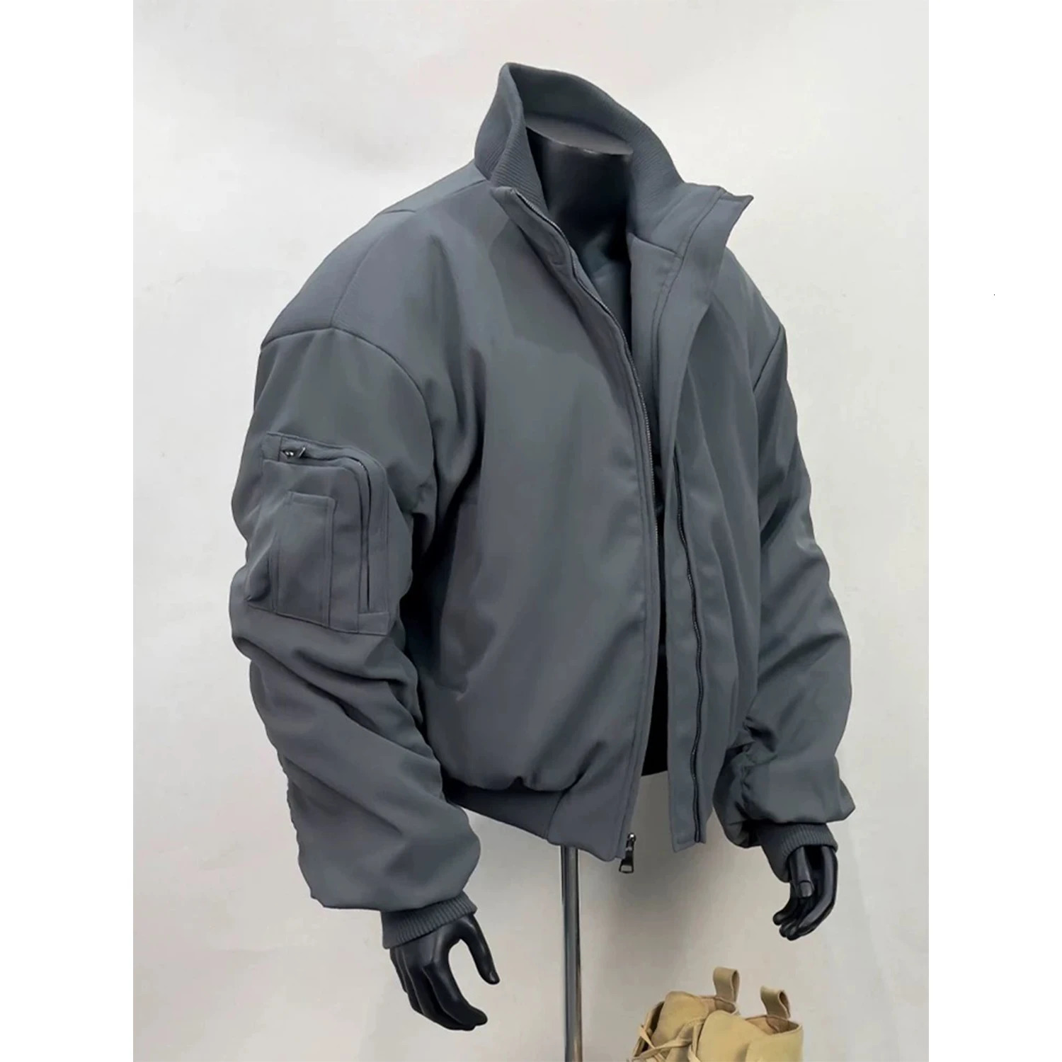Winte Padded Jackets Outwear Mens Retro Pilot Jacket Coat Baggy Casual Baseball Jackets Varsity Jackets Streetwear 241216